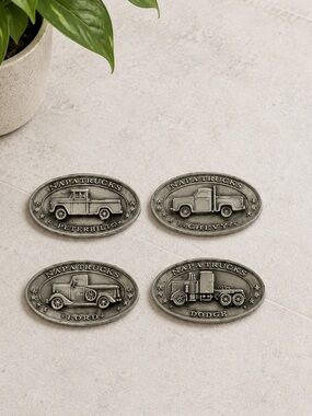 Vintage NAPA Legends Metal Truck Plaques Set Peterbilt Chevy Ford Dodge Decor‎